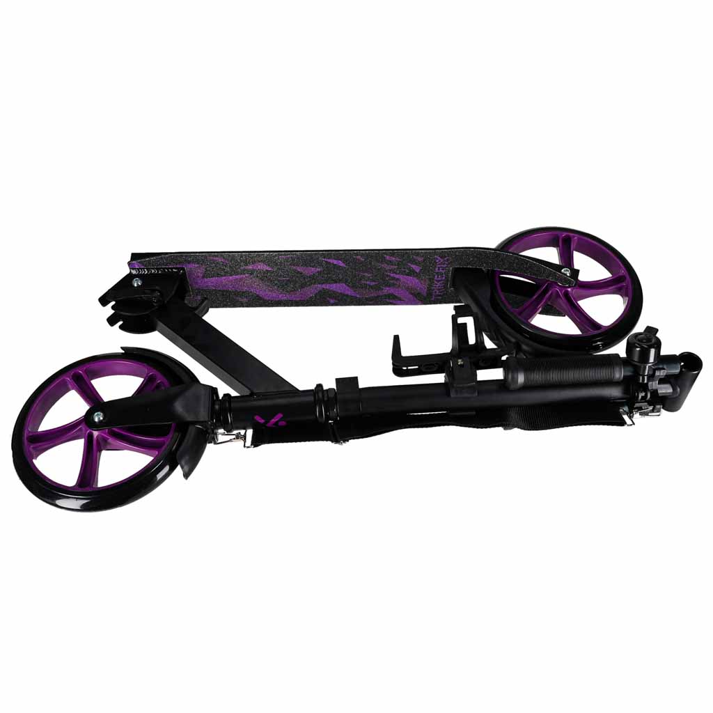 Trotinetă urbană Trike Fix, pliabilă, roți de 200 mm, neagră și violet
