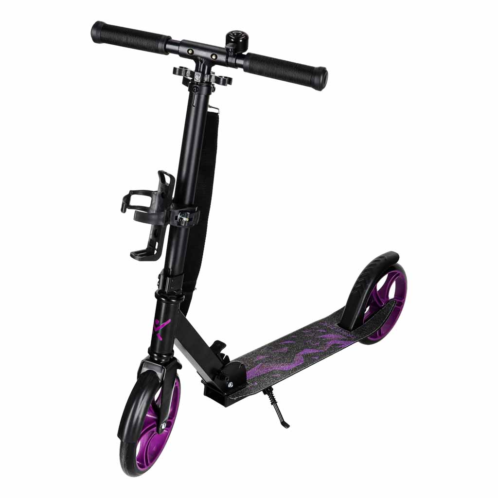 Trotinetă urbană Trike Fix, pliabilă, roți de 200 mm, neagră și violet