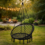 Balansoar LUARO Cuib de barză Negru 80 cm 150kg