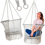 Balansoar de grădină tip cuib de barză cu spătar, gri, 80 cm, 150 kg