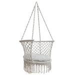 Balansoar de grădină tip cuib de barză cu spătar, gri, 80 cm, 150 kg