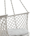 Balansoar de grădină tip cuib de barză cu spătar, gri, 80 cm, 150 kg