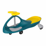 Cărucior gravitațional Swing Fix S3 cu LED și roți strălucitoare, galben sticlă