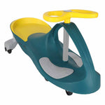 Cărucior gravitațional Swing Fix S3 cu LED și roți strălucitoare, galben sticlă