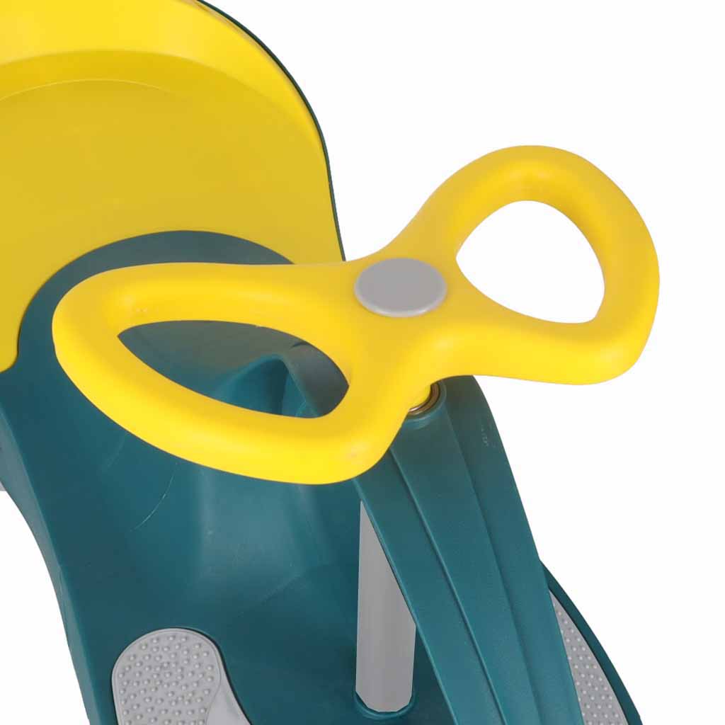 Cărucior gravitațional Swing Fix S3 cu LED și roți strălucitoare, galben sticlă
