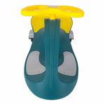 Cărucior gravitațional Swing Fix S3 cu LED și roți strălucitoare, galben sticlă