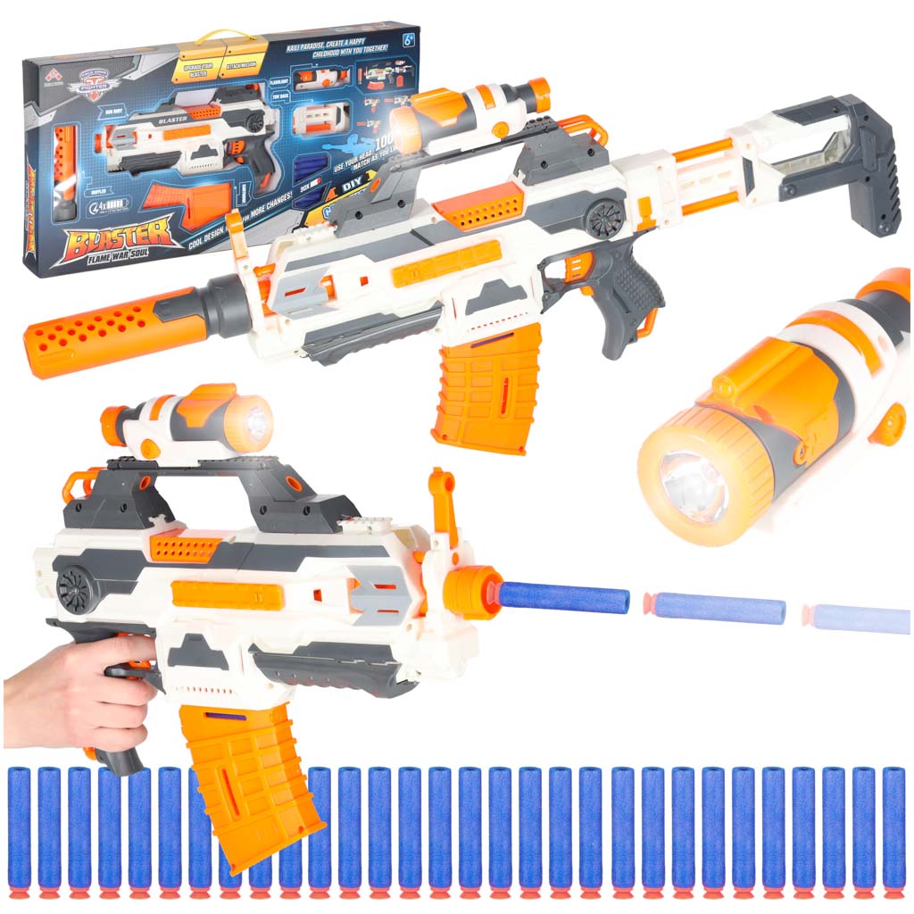 PUȘCĂ BLASTER MODULAR 4 în 1 30 de săgeți