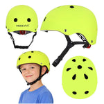Cască de bicicletă pentru copii Trike Fix, reglabilă, LED, S, 48-54 cm, verde deschis