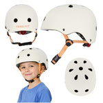 Cască de bicicletă pentru copii Trike Fix, reglabilă, LED, S, 48-54 cm, bej