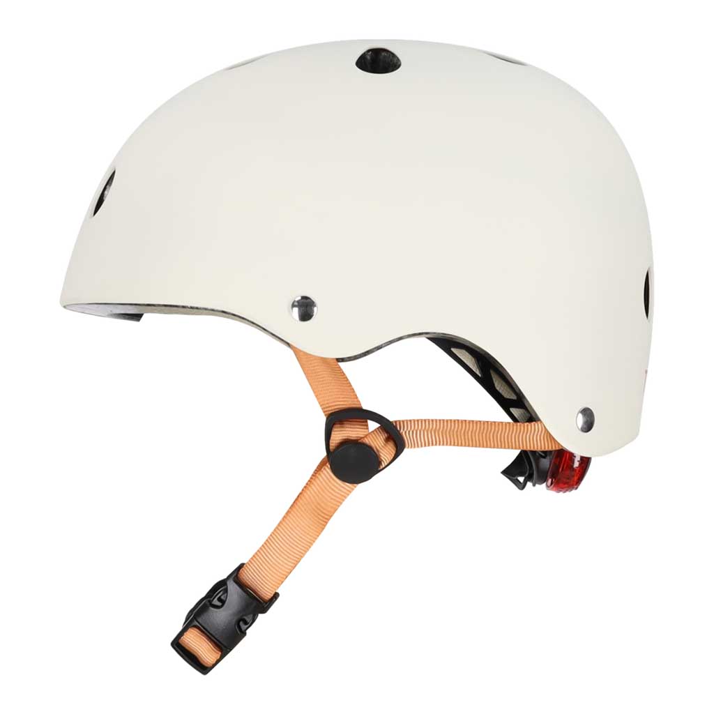Cască de bicicletă pentru copii Trike Fix, reglabilă, LED, S, 48-54 cm, bej