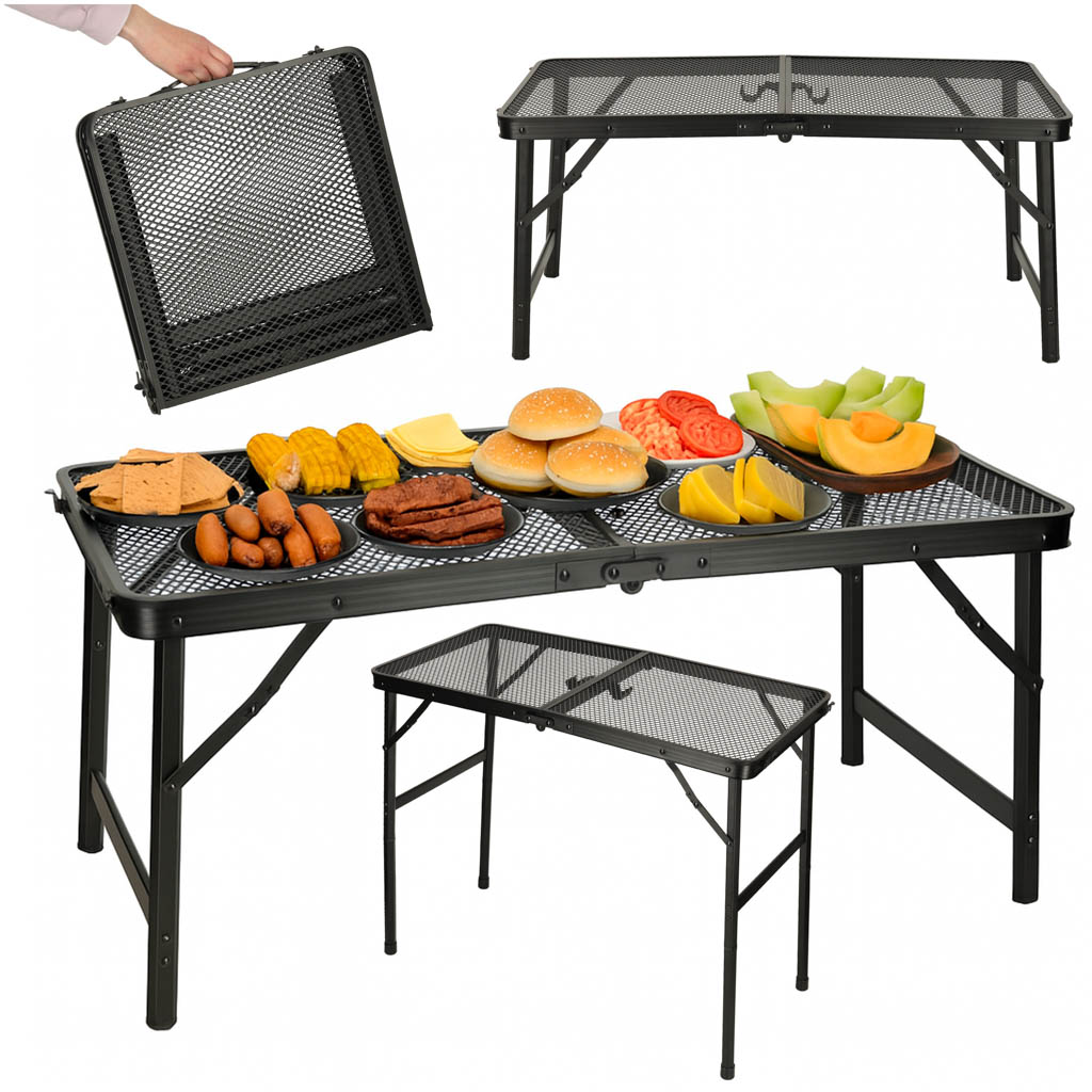 Masă turistică pliabilă LUARO pentru camping și catering, 80 x 66 x 40 cm