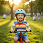 Cască de bicicletă pentru copii Trike Fix, reglabilă, LED, M 55-58 cm, albastră