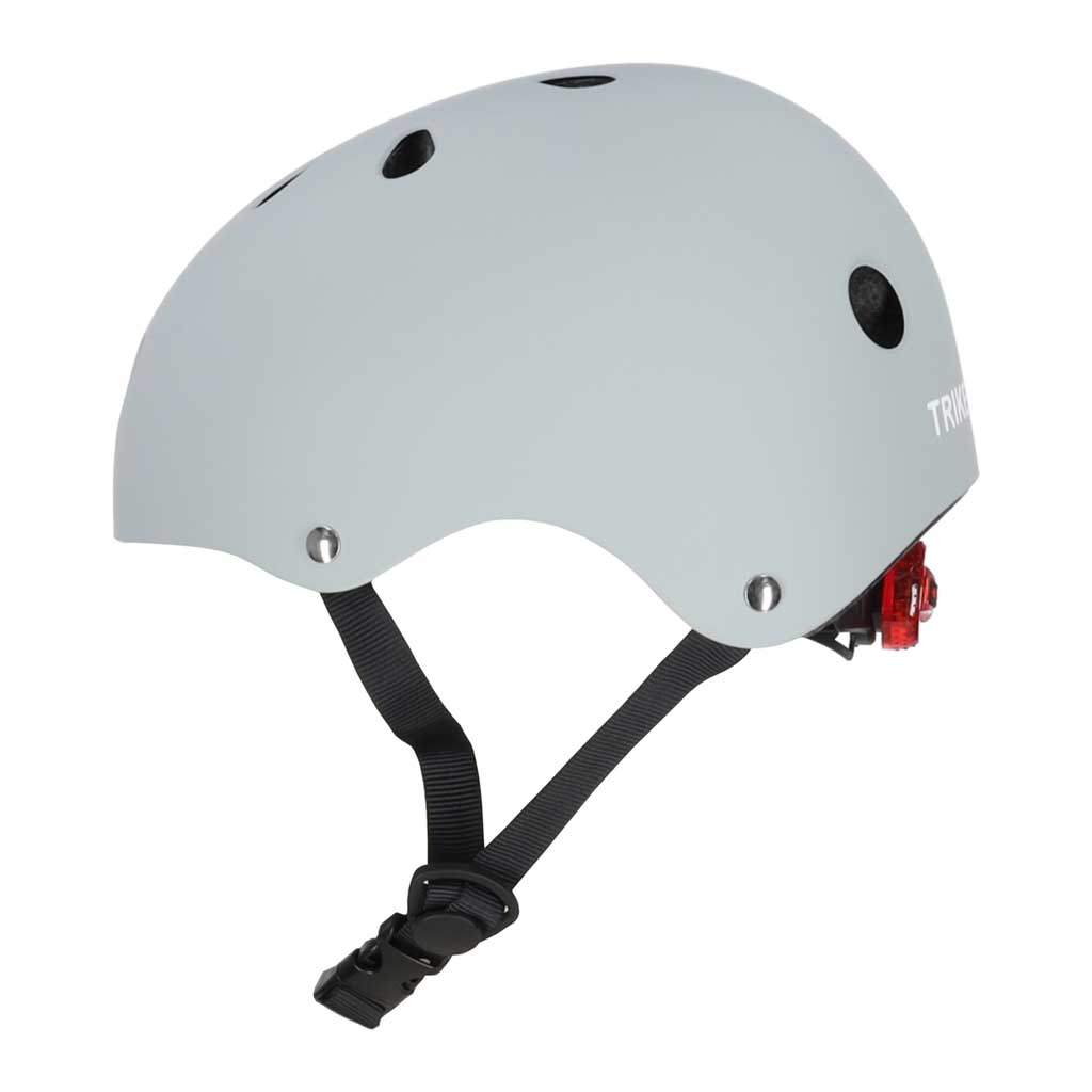Cască de bicicletă pentru copii Trike Fix, reglabilă, LED, M, 55-58 cm, gri închis