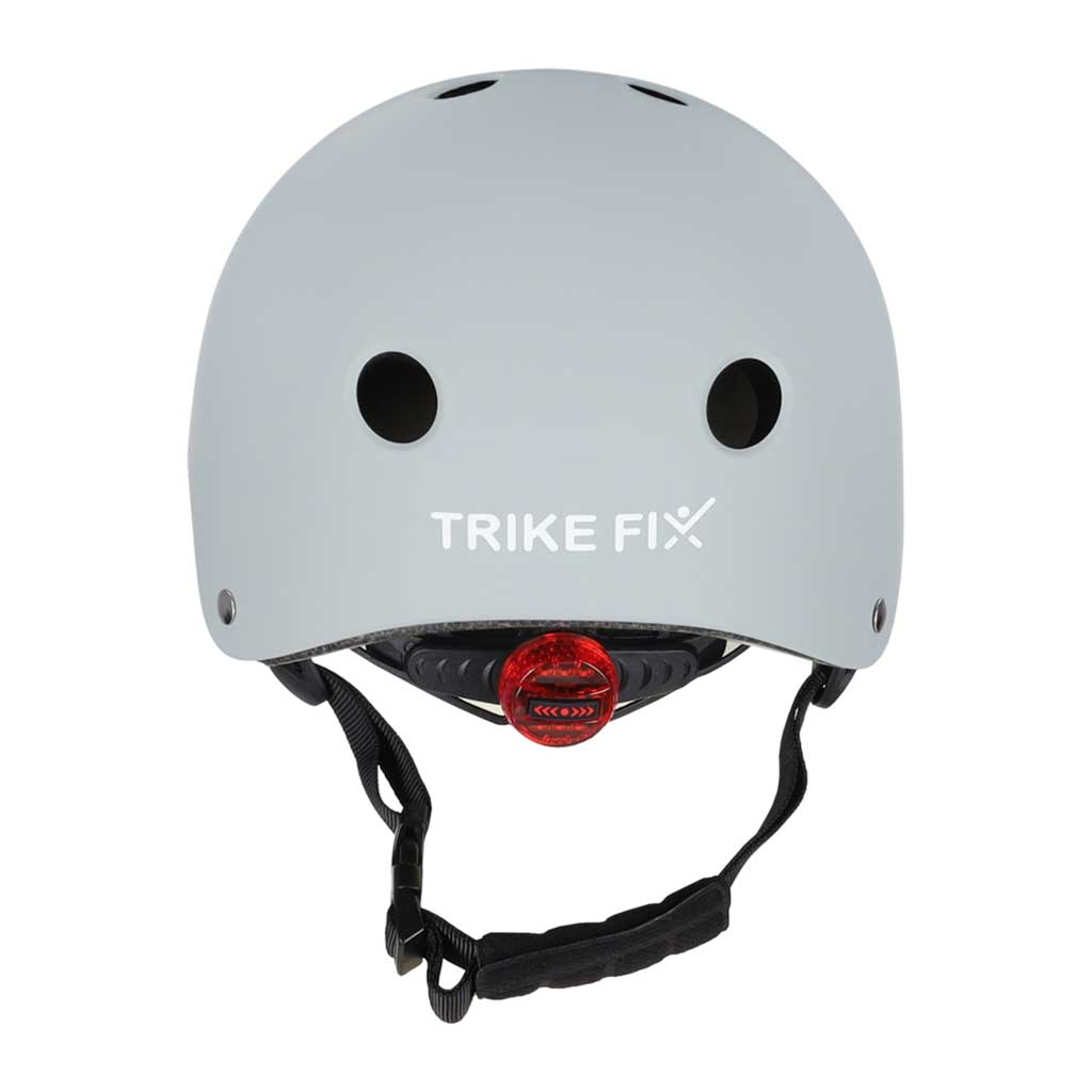 Cască de bicicletă pentru copii Trike Fix, reglabilă, LED, M, 55-58 cm, gri închis