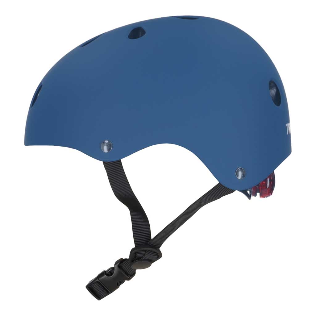 Cască de bicicletă pentru copii Trike Fix, reglabilă, LED, S, 48-54 cm, bleumarin