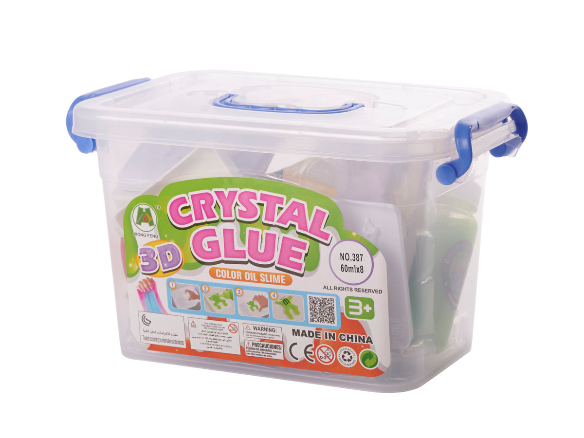 Lipici cu gel cristalin, set creativ de lipici cristalin 3D într-o găleată, 26 buc.