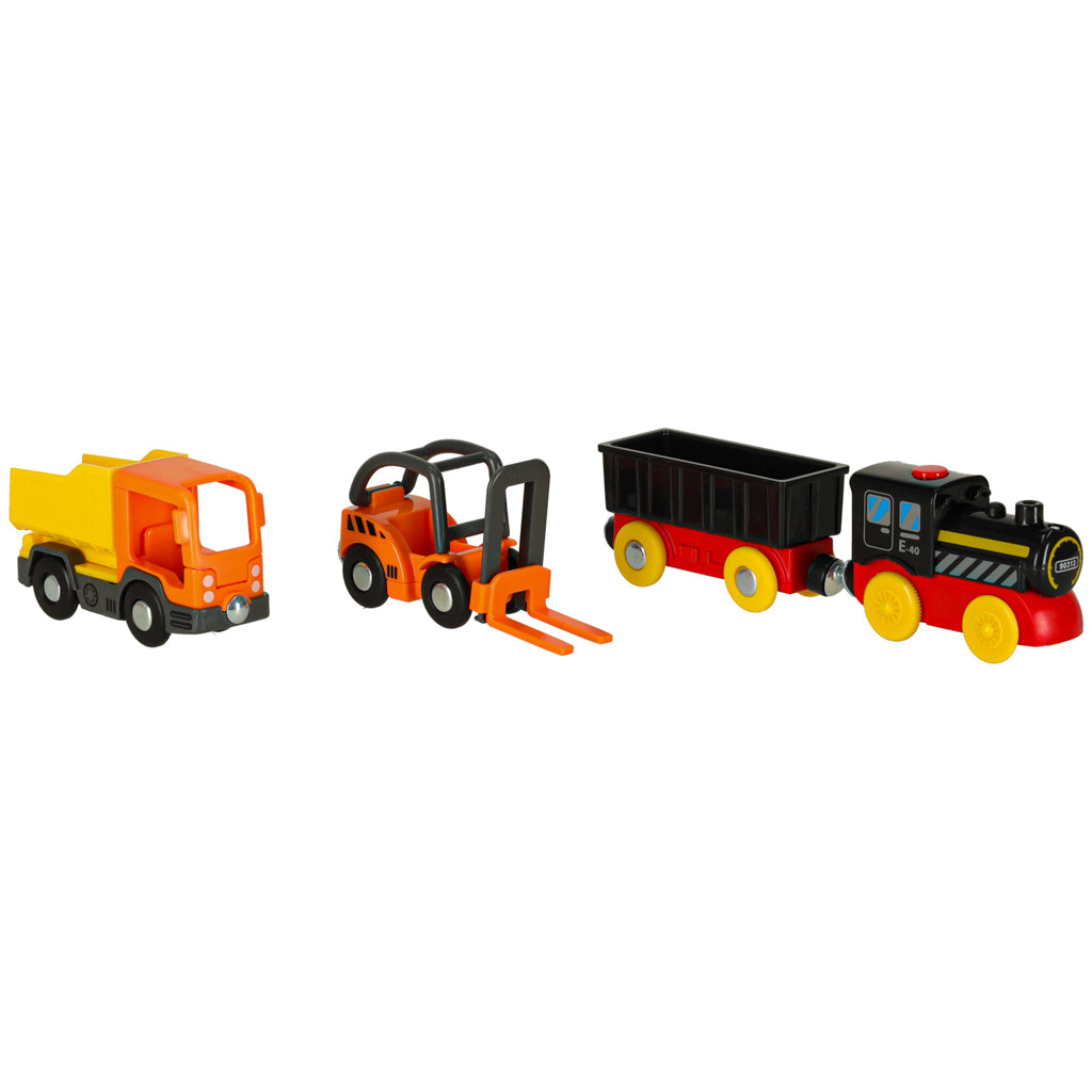 Șantier de construcții locomotivă de tren din lemn 55 de piese