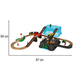 Șantier de construcții locomotivă de tren din lemn 55 de piese
