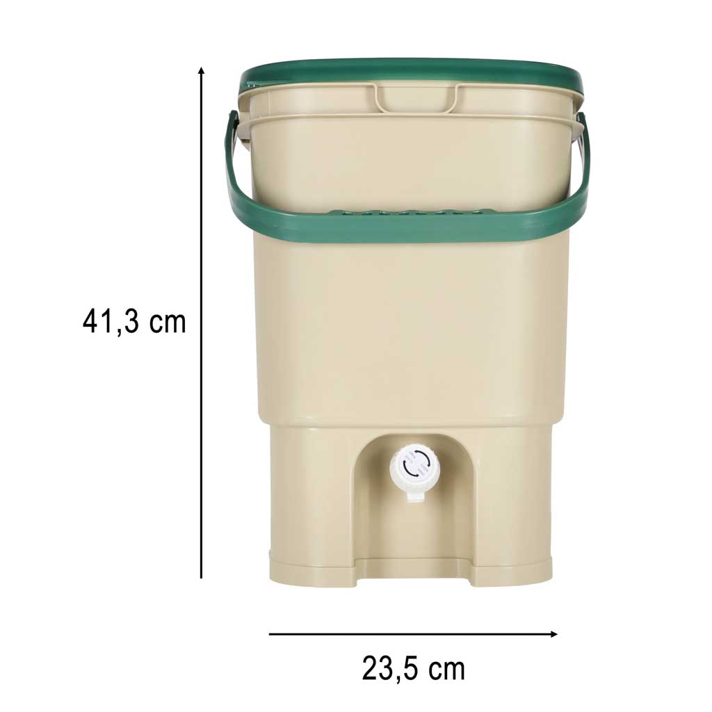 Compostor de casă LUARO, recipient pentru compost deșeuri de bucătărie, 15l