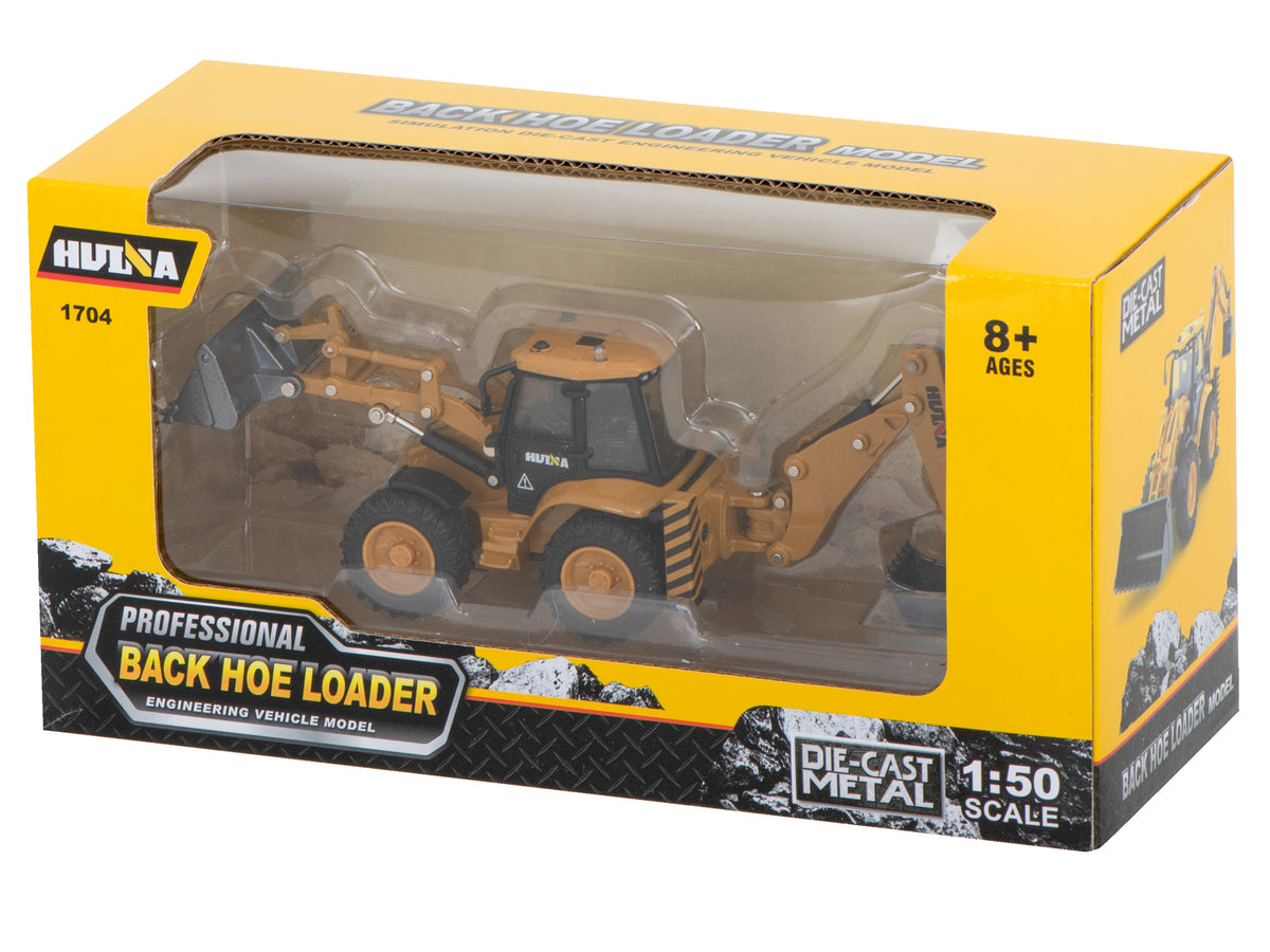 Excavator metalic cu cupe mobile, turnat sub presiune, H-toys 1704, model 1:50