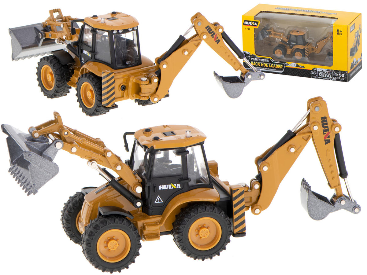 Excavator metalic cu cupe mobile, turnat sub presiune, H-toys 1704, model 1:50