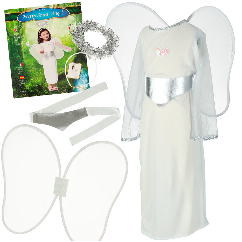 Costum de carnaval, înger, aureolă, piesă de teatru Nașterea Domnului, 4 piese, mărimea M