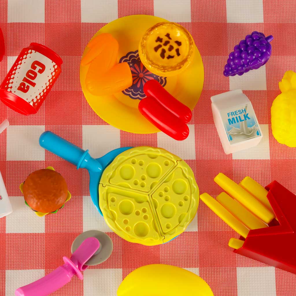 Coș de picnic fast food pizza burger alimente picnic gustări