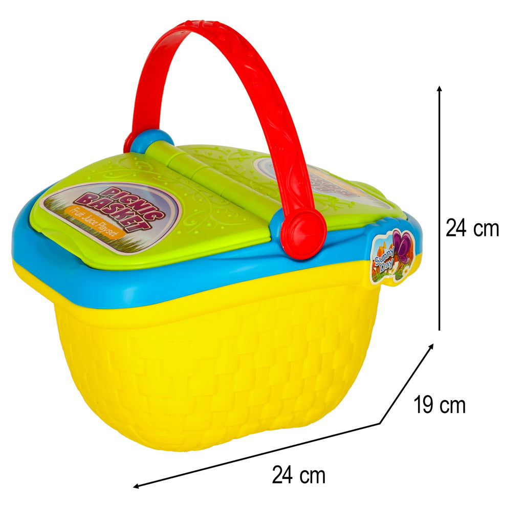 Coș de picnic coș suc de fructe băuturi alimente provizii picnic gustări