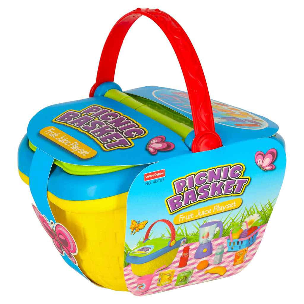 Coș de picnic coș suc de fructe băuturi alimente provizii picnic gustări