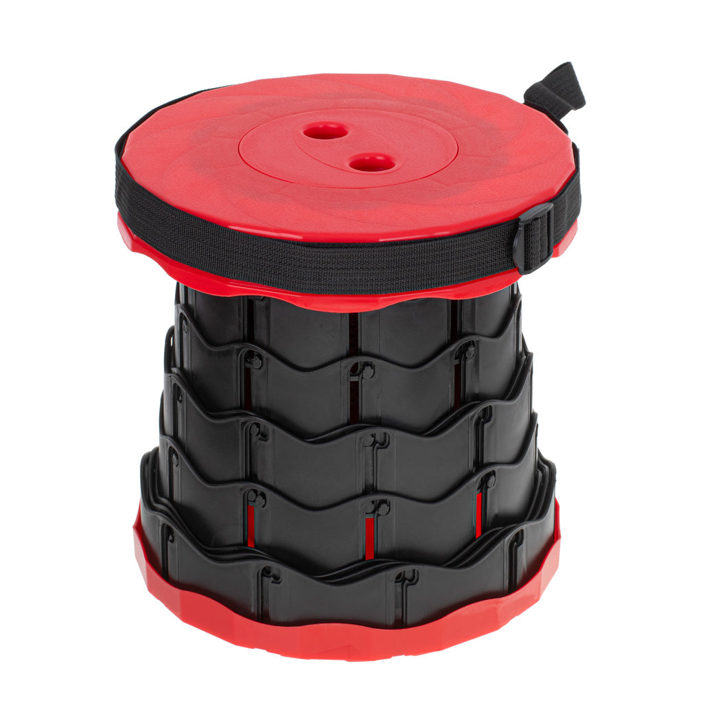 Scaun pliabil, telescopic, portabil, scaun turistic, roșu, 200 kg