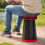 Scaun pliabil, telescopic, portabil, scaun turistic, roșu, 200 kg
