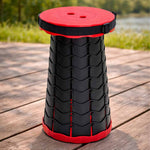 Scaun pliabil, telescopic, portabil, scaun turistic, roșu, 200 kg