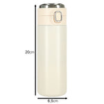 Cană termos cu cioc, termos LED, 350 ml, bej