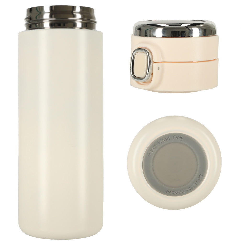 Cană termos cu cioc, termos LED, 350 ml, bej