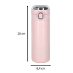 Cană termos cu cioc, termos LED, 350 ml, roz