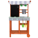 Bucătărie de grădină din lemn pentru copii, din noroi, vară, accesorii Lulilo Sableto 110,5 cm