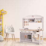Bucătărie pentru copii din lemn MDF MODERN CLASSIC accesorii 82 cm gri