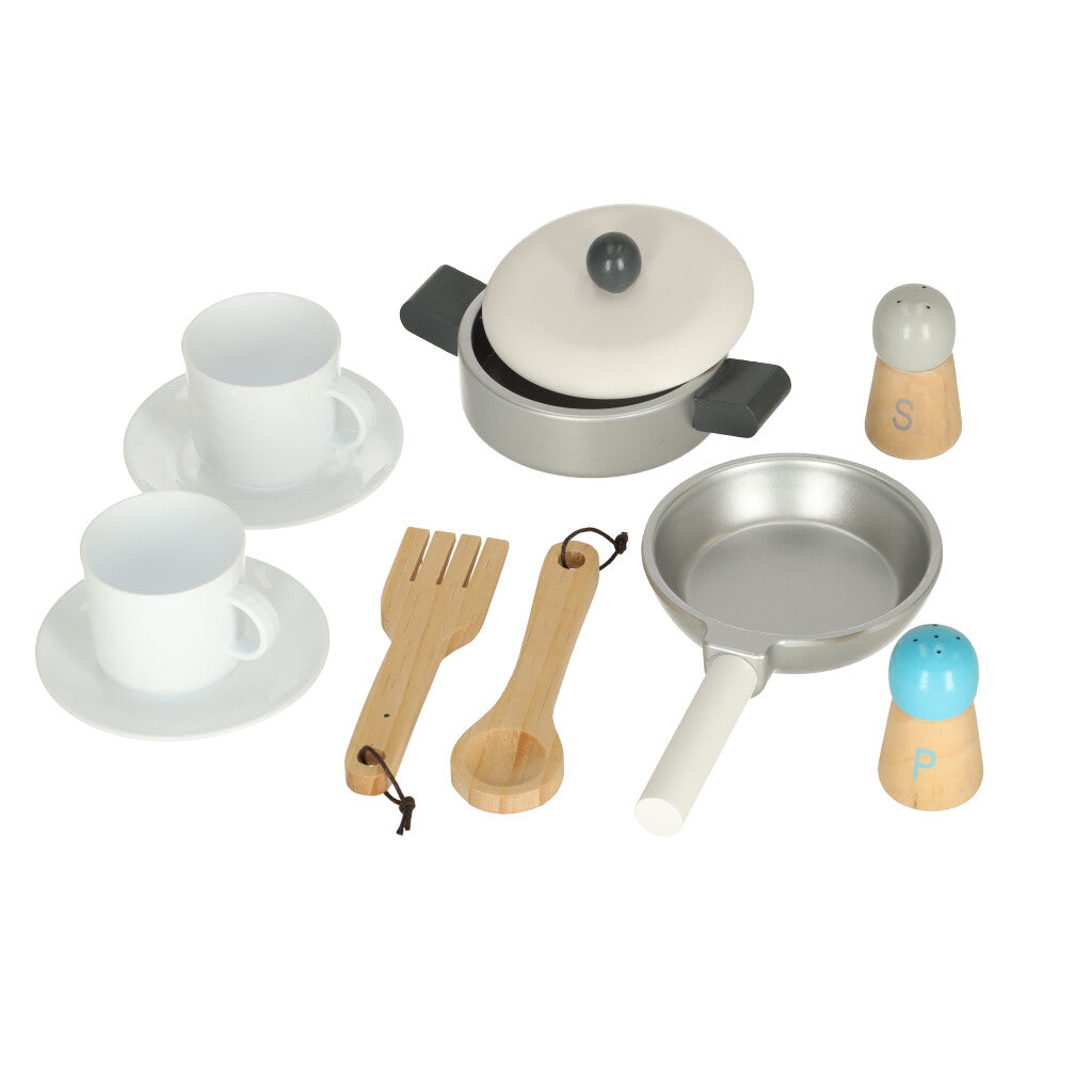 Bucătărie pentru copii din lemn MDF LULILO SALIKO cu aparat de cafea 85 cm