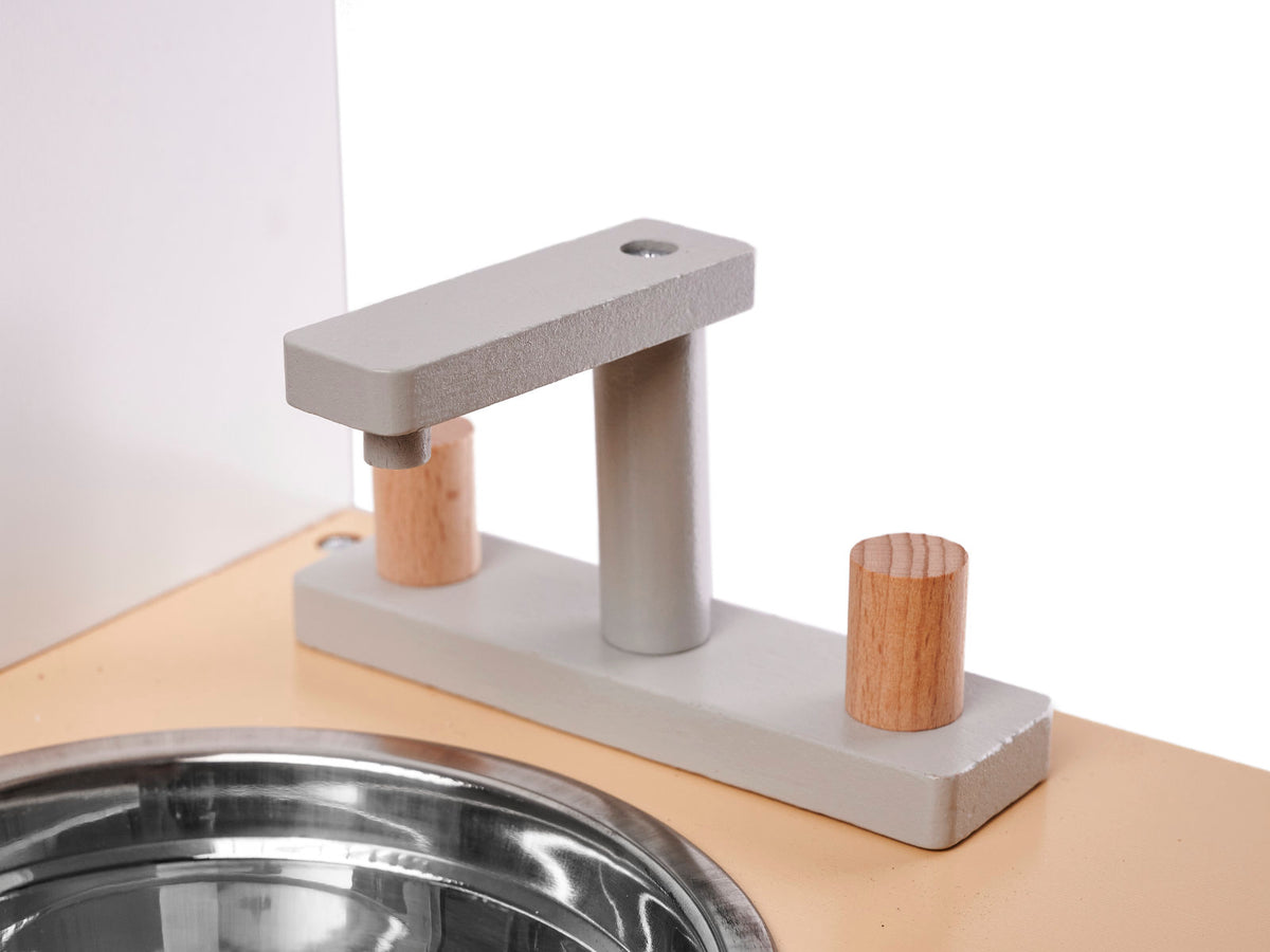Bucătărie pentru copii din lemn MDF MODERN CLASSIC accesorii 82 cm gri