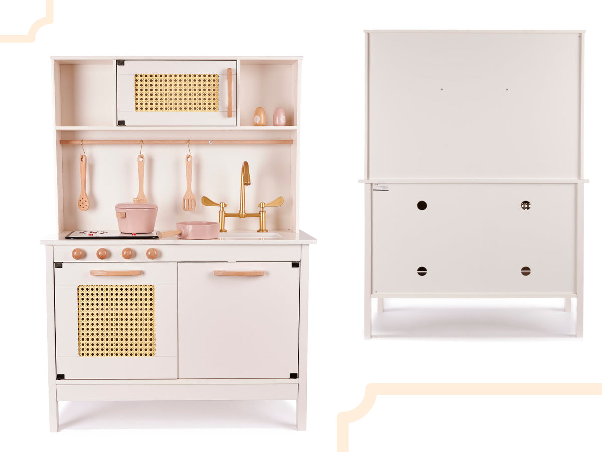 Bucătărie pentru copii, MDF din lemn, retro, cu accesorii BOHO, 100 cm