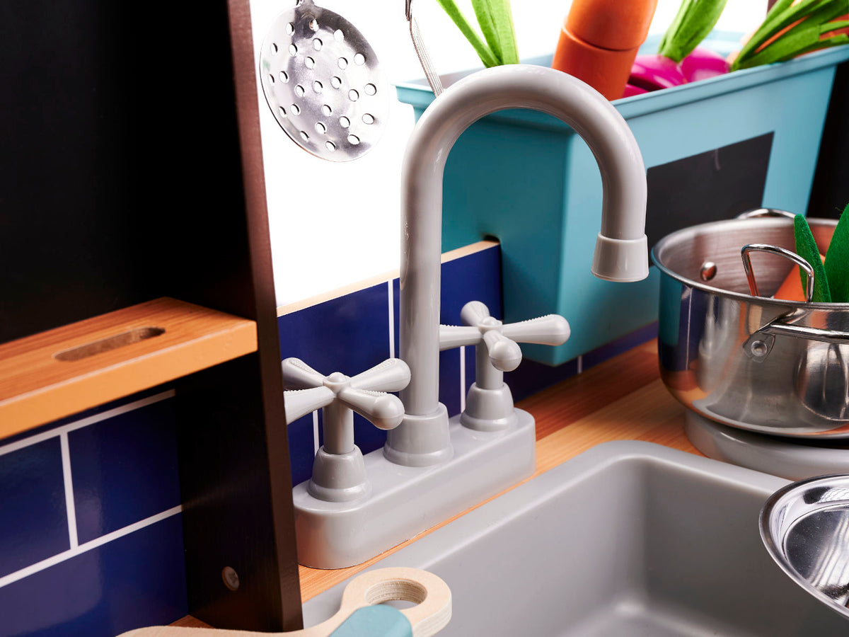 Bucătărie pentru copii din lemn MDF cu accesorii LOFT XXL 96 cm