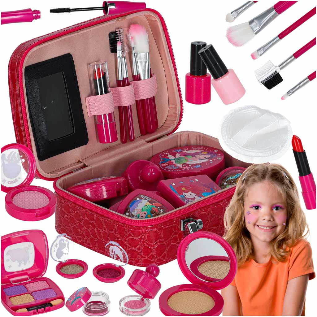 Trusă de machiaj și cosmetice pentru unghii pentru copii, 22 de piese