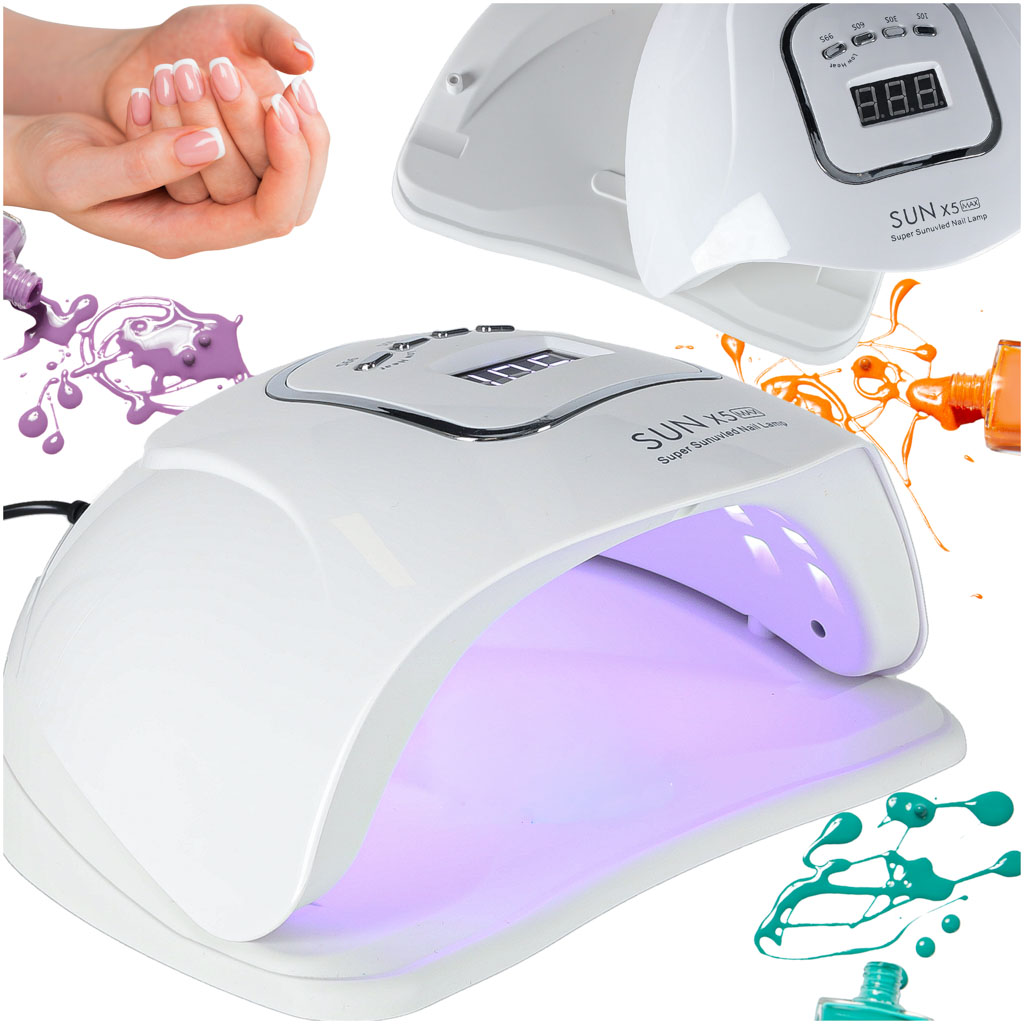 Lampă de unghii Sun X5 UV 45 LED 150 W pentru manichiură, unghii hibride, geluri