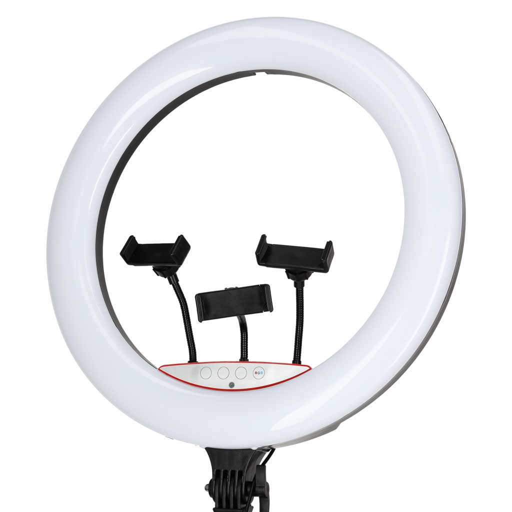 Inel luminos LED RGB pentru selfie-uri