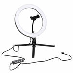 Inel luminos LED RGB pentru selfie pe trepied