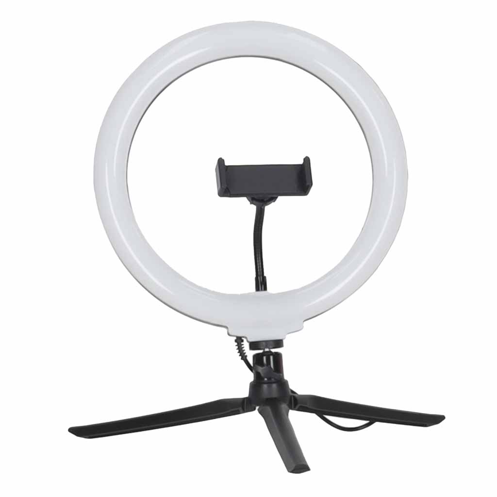 Inel luminos LED RGB pentru selfie pe trepied