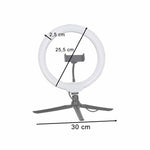 Inel luminos LED RGB pentru selfie pe trepied