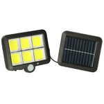 Lampă solară cu senzor de mișcare și crepuscul 120 LED-uri