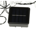 Lampă solară de grădină cu bile 7m 50LED alb cald