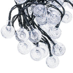 Lampă solară de grădină cu bile 7m 50LED alb cald